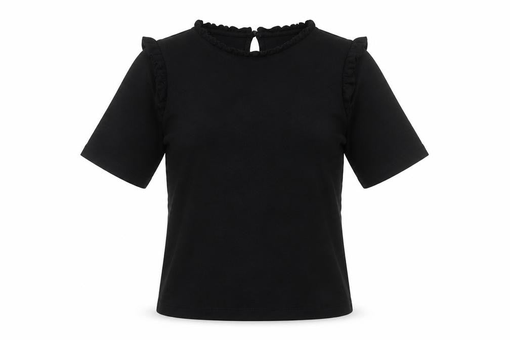 Womens UK Size S b.young Black Basic Blouse