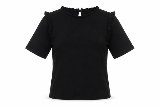 Womens UK Size S b.young Black Basic Blouse