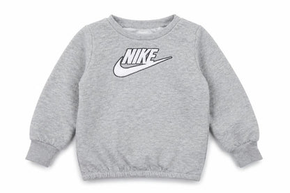 Nike Boys Grey Pullover Sweatshirt 2 Years Logo Crew Neck Fleece
