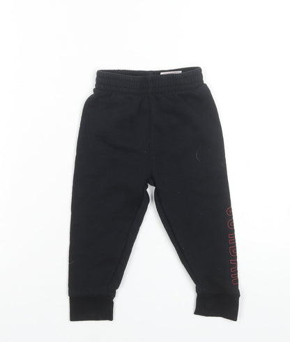 Boys UK Size 2 Years Jordan Regular Fit Jogger Black Trousers
