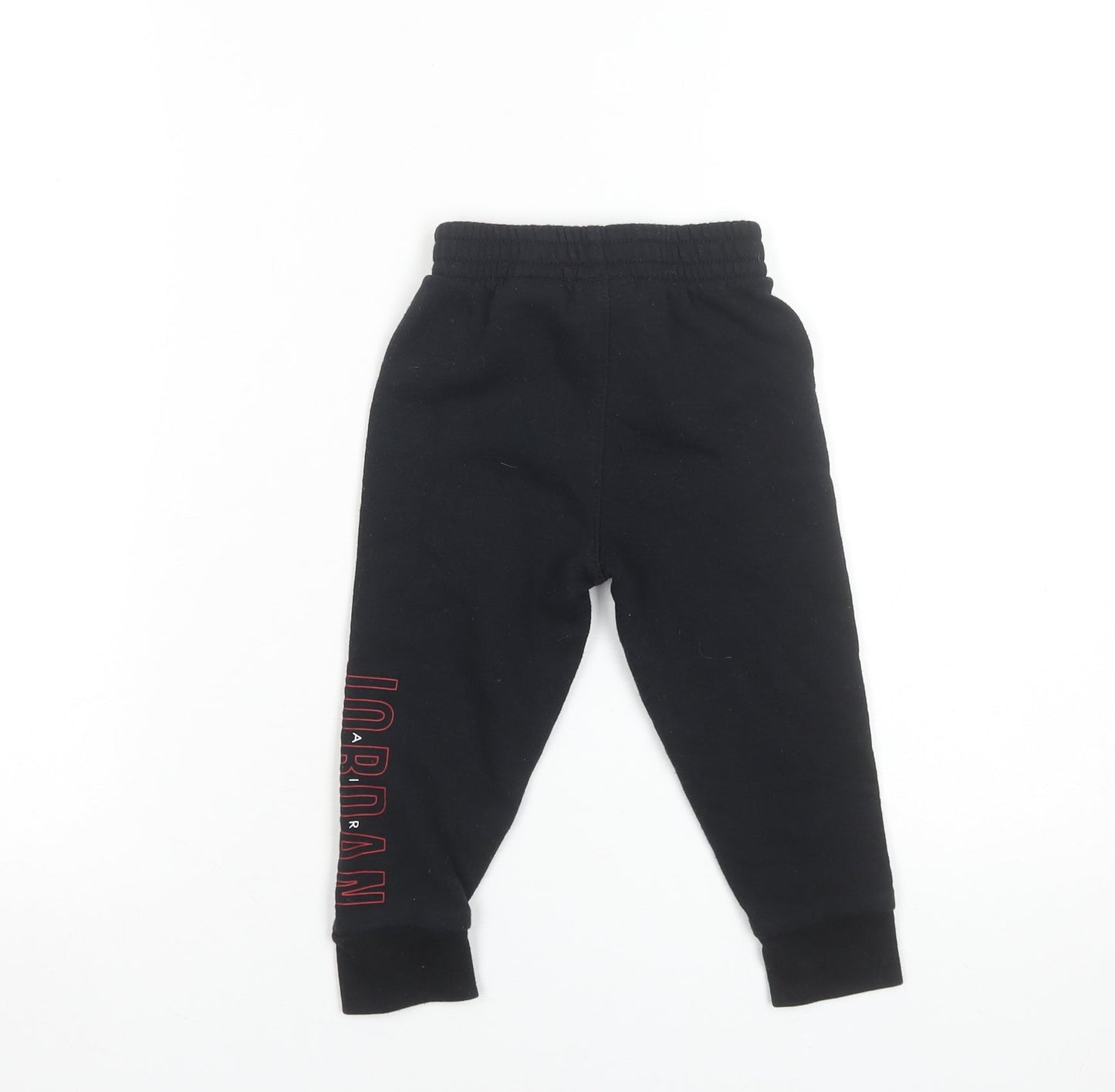 Boys UK Size 2 Years Jordan Regular Fit Jogger Black Trousers