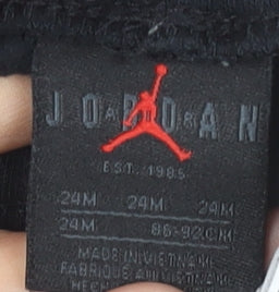 Boys UK Size 2 Years Jordan Regular Fit Jogger Black Trousers