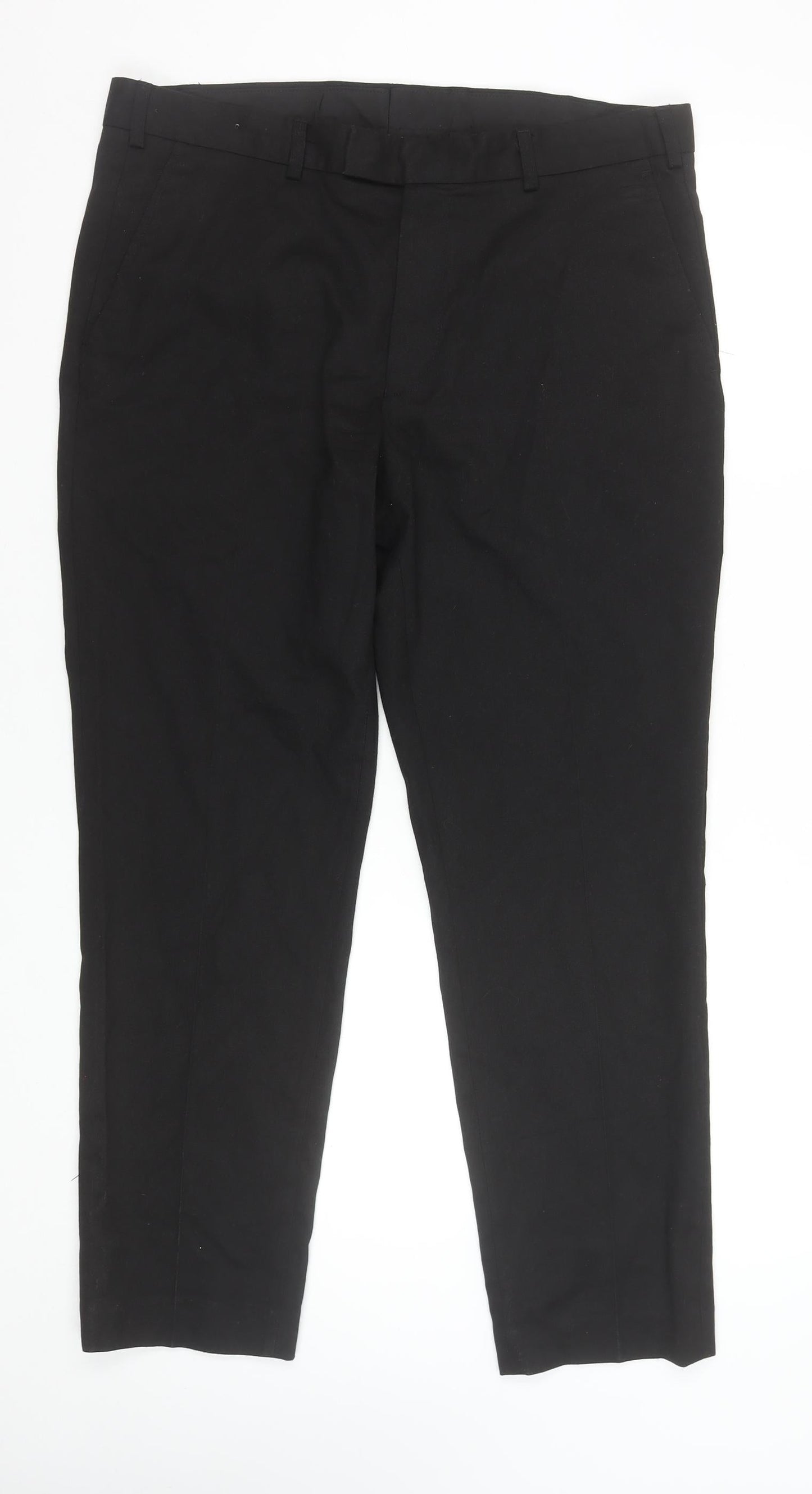 Dunnes Stores Men's Black Regular Fit Chino Trousers 36W 29L