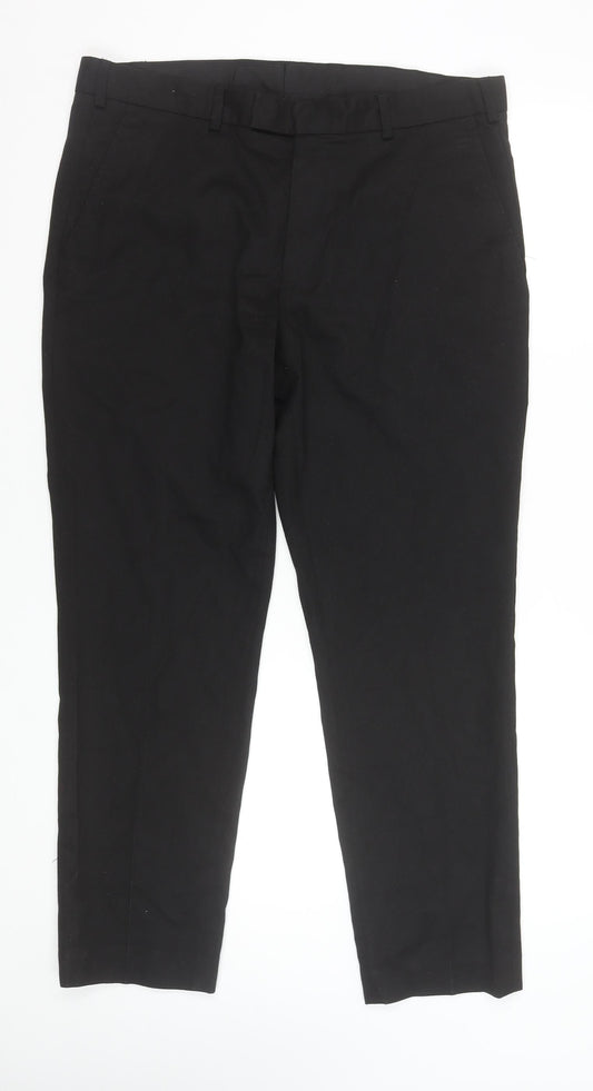 Dunnes Stores Men's Black Regular Fit Chino Trousers 36W 29L