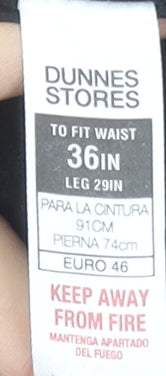 Dunnes Stores Men's Black Regular Fit Chino Trousers 36W 29L