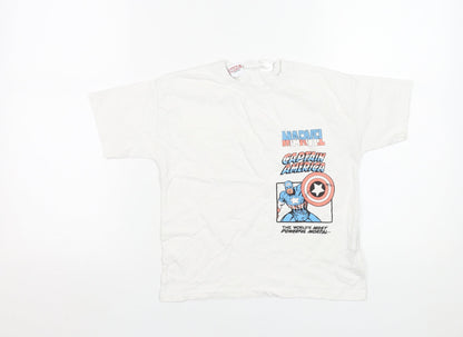Boys UK Size 6 Years Zara White Basic T-Shirt