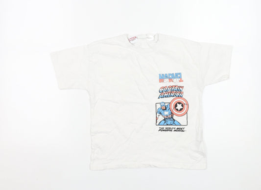 Boys UK Size 6 Years Zara White Basic T-Shirt