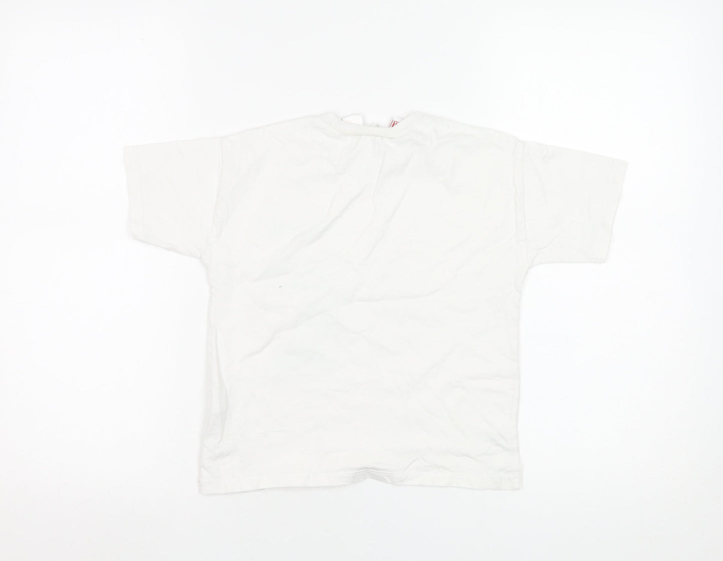 Boys UK Size 6 Years Zara White Basic T-Shirt