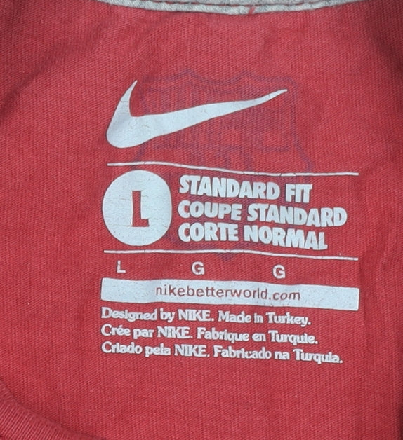 Mens UK Size L Nike Red  T-Shirt