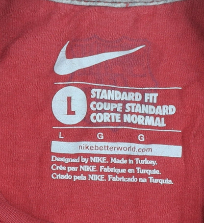 Mens UK Size L Nike Red  T-Shirt
