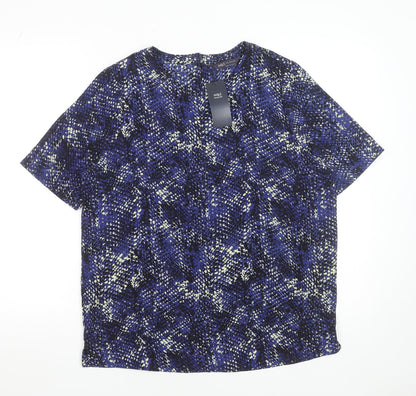 Womens UK Size 12 Marks and Spencer Blue Basic T-Shirt