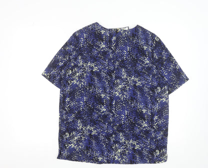 Womens UK Size 12 Marks and Spencer Blue Basic T-Shirt