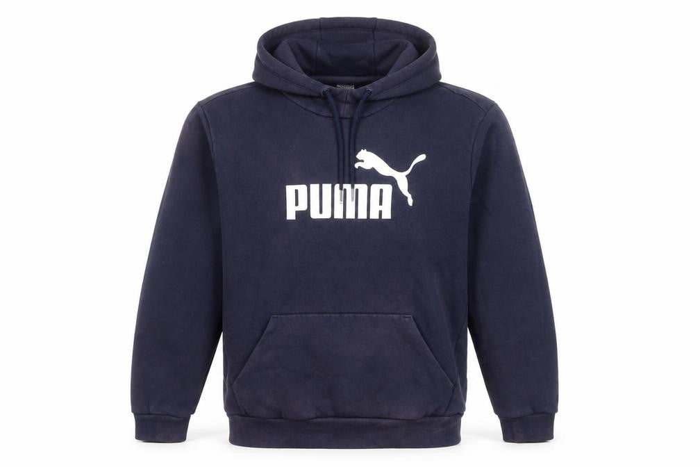Mens UK Size L PUMA Blue Pullover Hoodie
