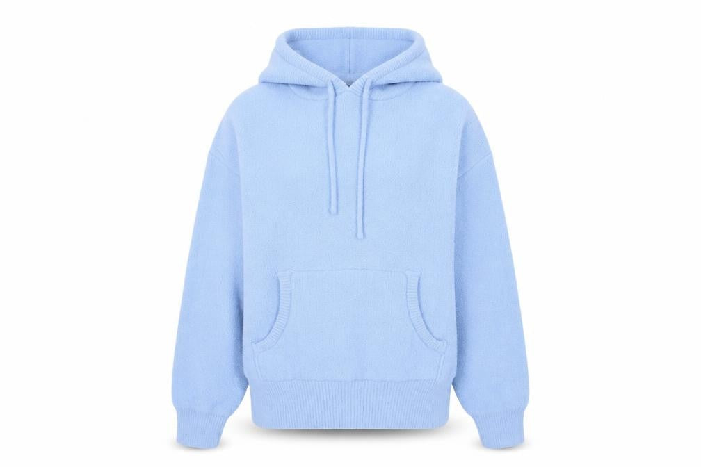 Dunnes Women's Blue Pullover Hoodie Small Nylon Soft Knit