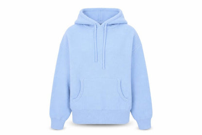 Dunnes Women's Blue Pullover Hoodie Small Nylon Soft Knit