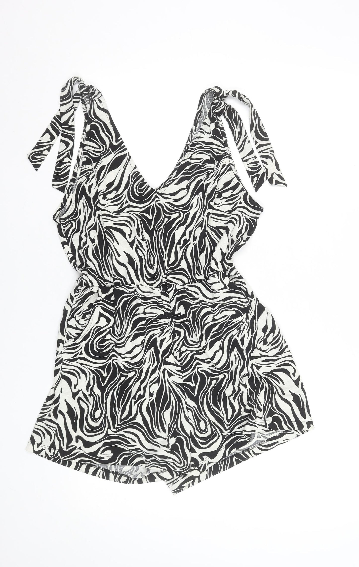 Womens UK Size S Dunnes Stores One-Piece Black Playsuit