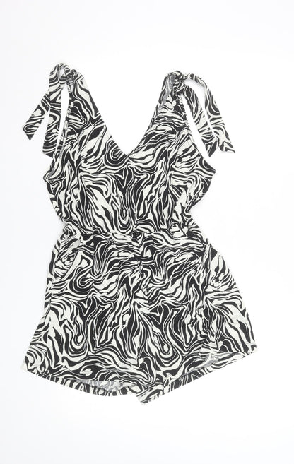 Womens UK Size S Dunnes Stores One-Piece Black Playsuit