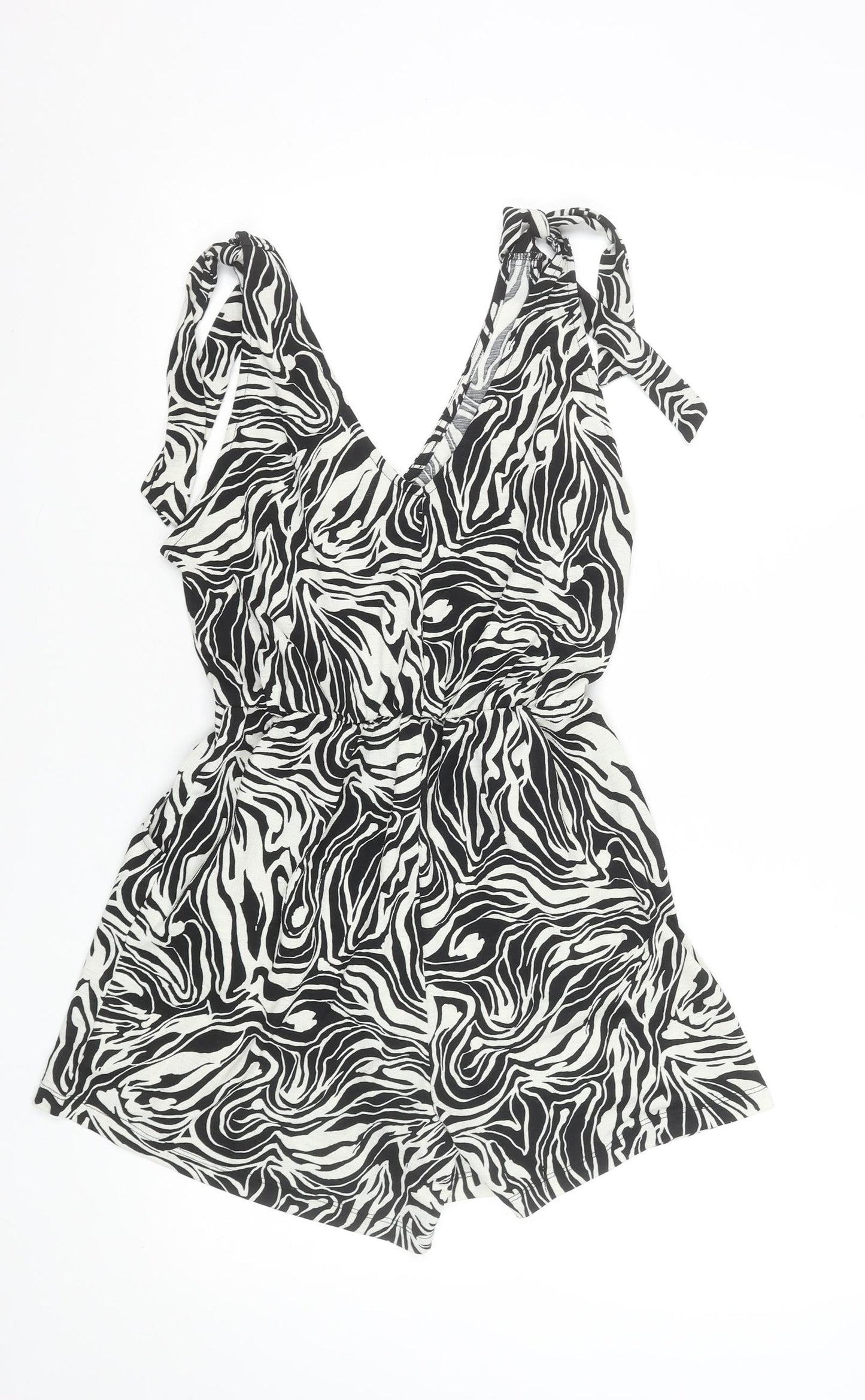 Womens UK Size S Dunnes Stores One-Piece Black Playsuit