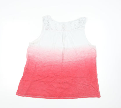 Matalan Women’s Pink Floral Cotton Sleeveless Tank Top Size 20
