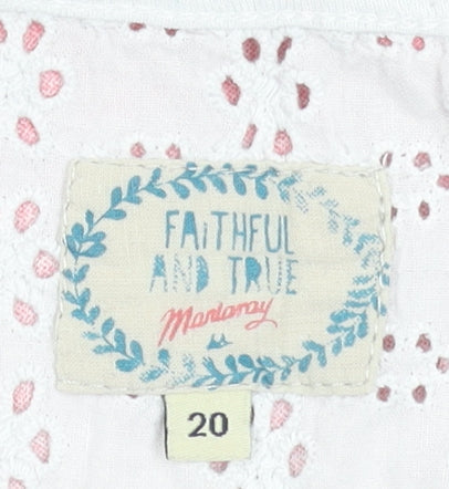 Matalan Women’s Pink Floral Cotton Sleeveless Tank Top Size 20