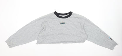 Womens UK Size M Levi's Grey Cropped T-Shirt