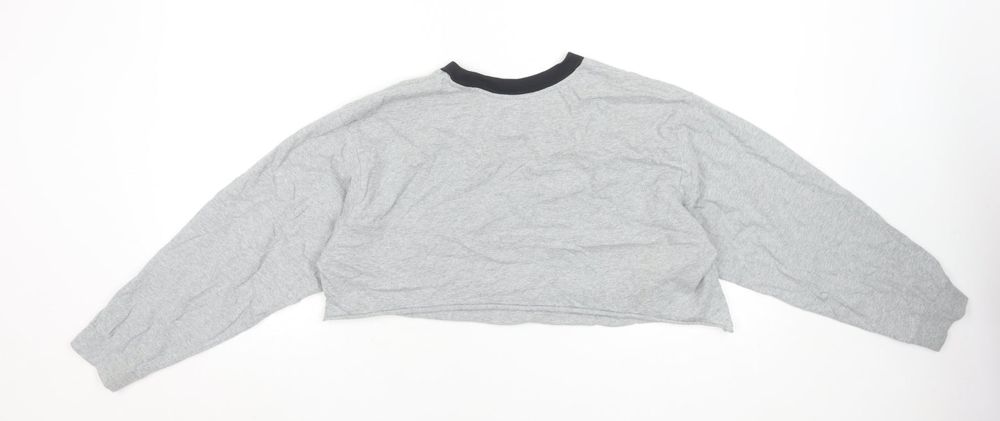 Womens UK Size M Levi's Grey Cropped T-Shirt