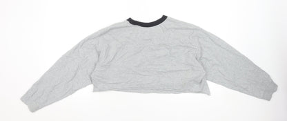 Womens UK Size M Levi's Grey Cropped T-Shirt