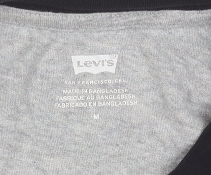 Womens UK Size M Levi's Grey Cropped T-Shirt