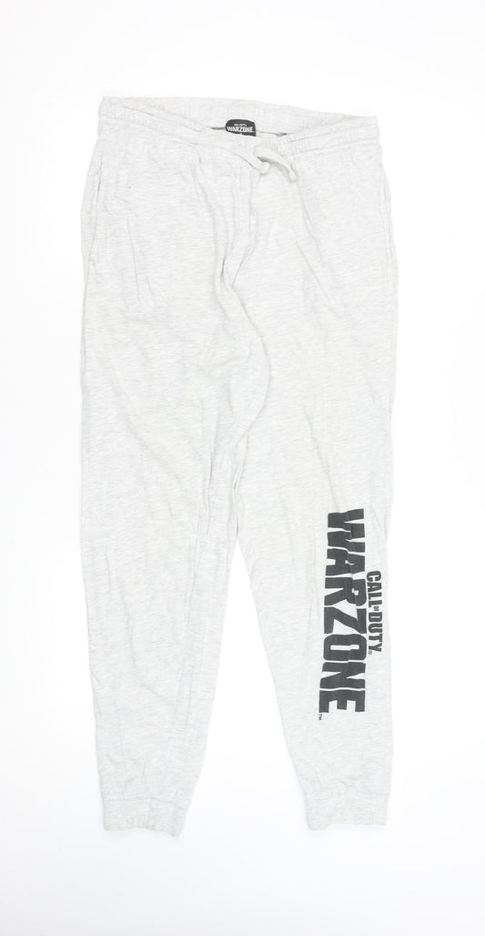 Call of Duty Warzone Grey Jogger Trousers Men's M Cotton Blend