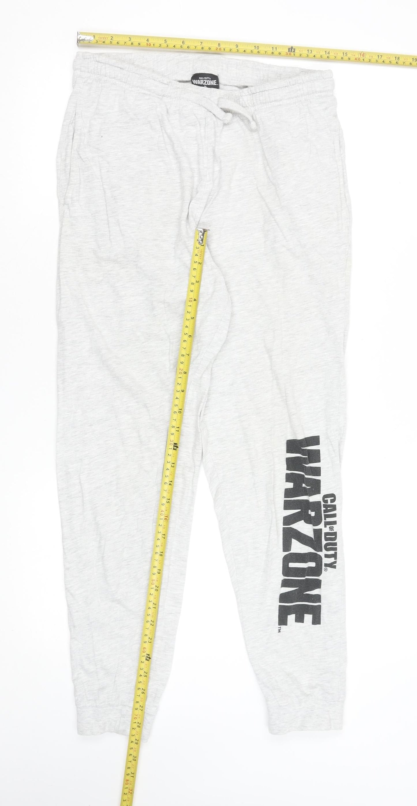 Call of Duty Warzone Grey Jogger Trousers Men's M Cotton Blend
