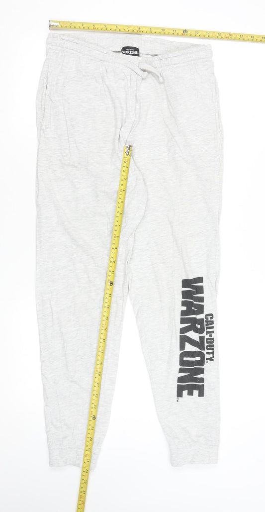 Call of Duty Warzone Grey Jogger Trousers Men's M Cotton Blend