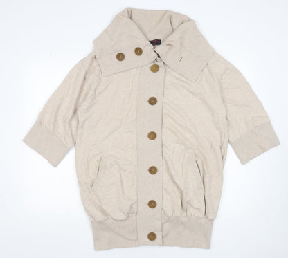 Womens UK Size 16 New Look Beige Cardigan Jumper