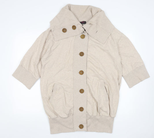 Womens UK Size 16 New Look Beige Cardigan Jumper