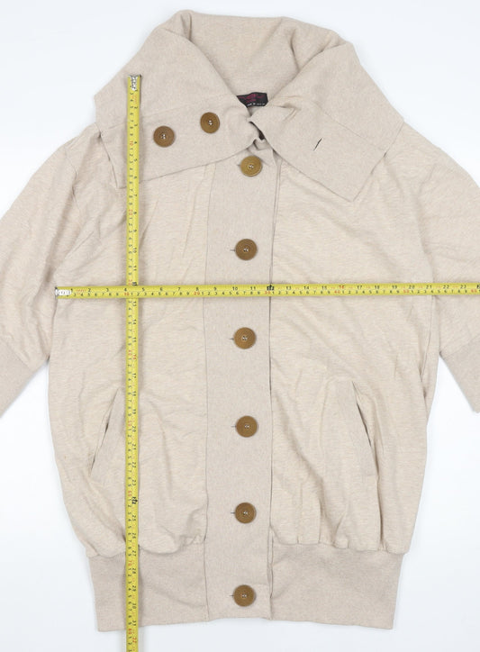 Womens UK Size 16 New Look Beige Cardigan Jumper