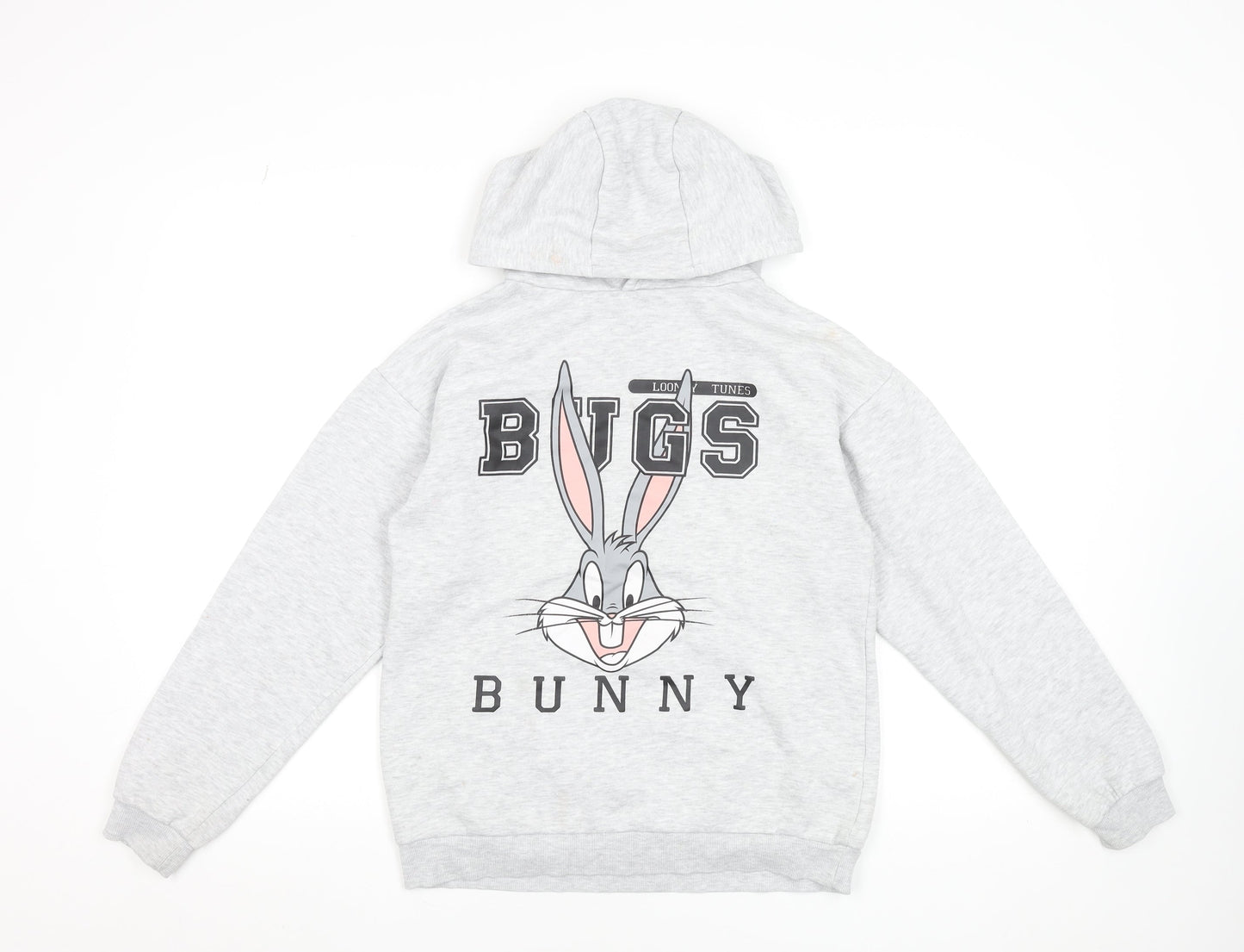 Girls UK Size 12-13 Years Looney Tunes Grey Pullover Hoodie