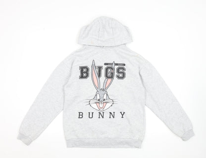 Girls UK Size 12-13 Years Looney Tunes Grey Pullover Hoodie