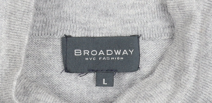 Womens UK Size L Broadway NYC Fashion Grey Pullover Jumper