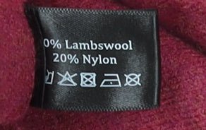 Vedoneire Mens Red XL V-Neck Lambswool Blend Pullover Jumper