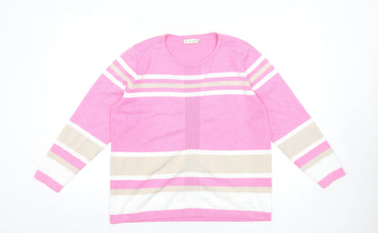 Womens UK Size XL Micha Pink Pullover Jumper