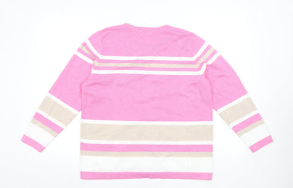 Womens UK Size XL Micha Pink Pullover Jumper