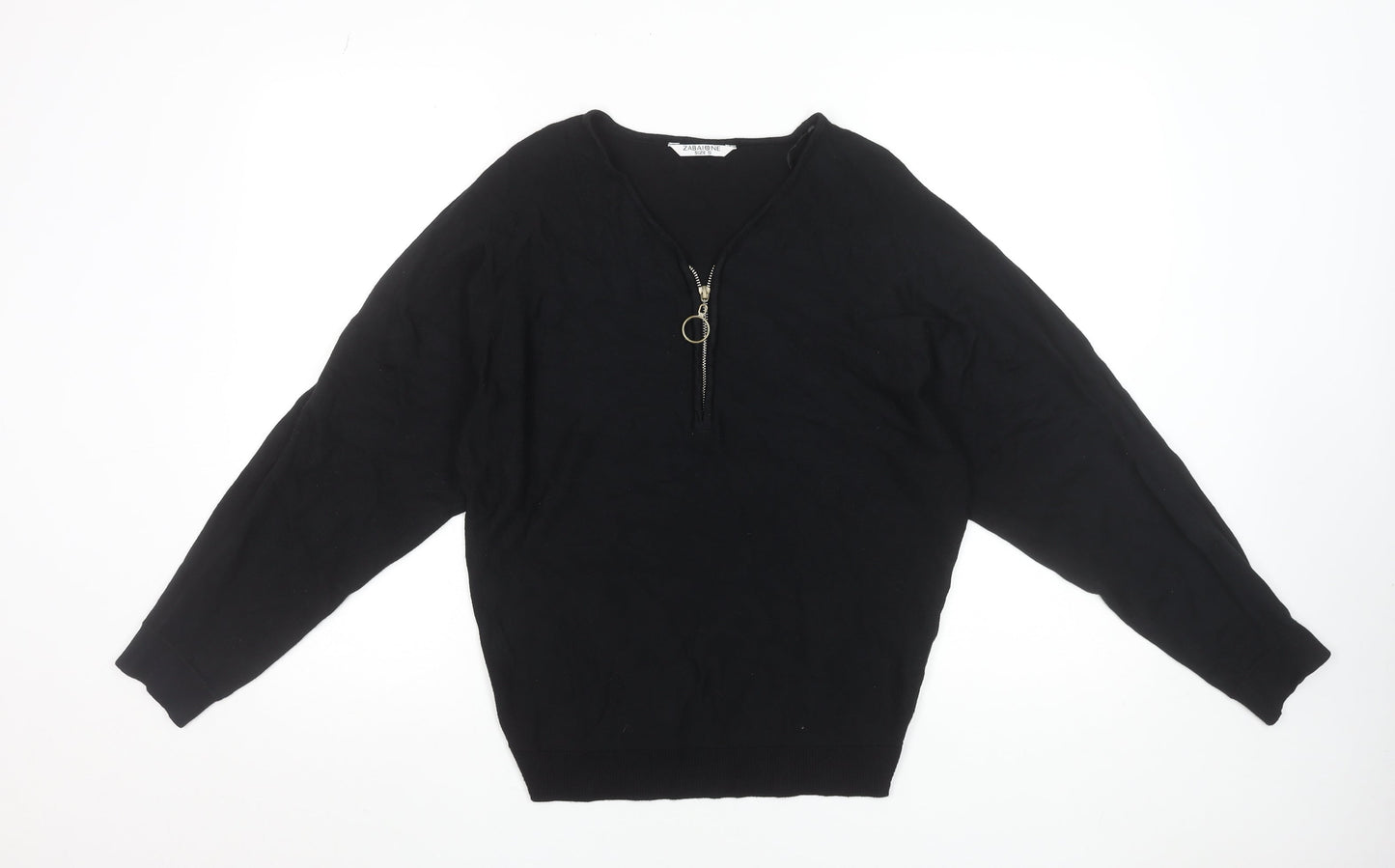 Womens UK Size S Zabaione Black Pullover Jumper