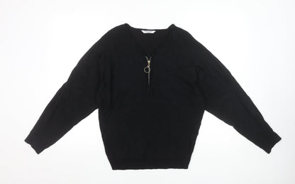 Womens UK Size S Zabaione Black Pullover Jumper