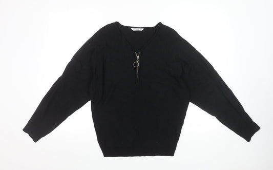 Womens UK Size S Zabaione Black Pullover Jumper