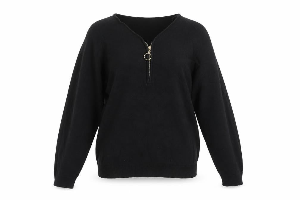 Womens UK Size S Zabaione Black Pullover Jumper