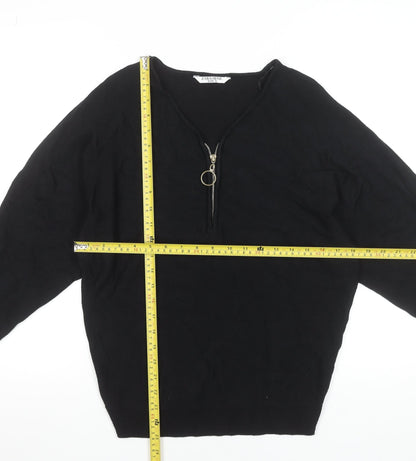 Womens UK Size S Zabaione Black Pullover Jumper