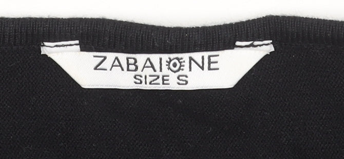 Womens UK Size S Zabaione Black Pullover Jumper