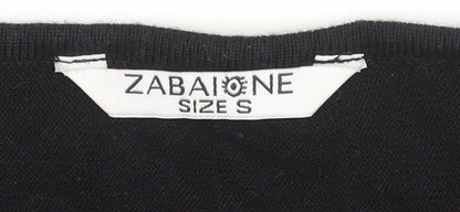 Womens UK Size S Zabaione Black Pullover Jumper