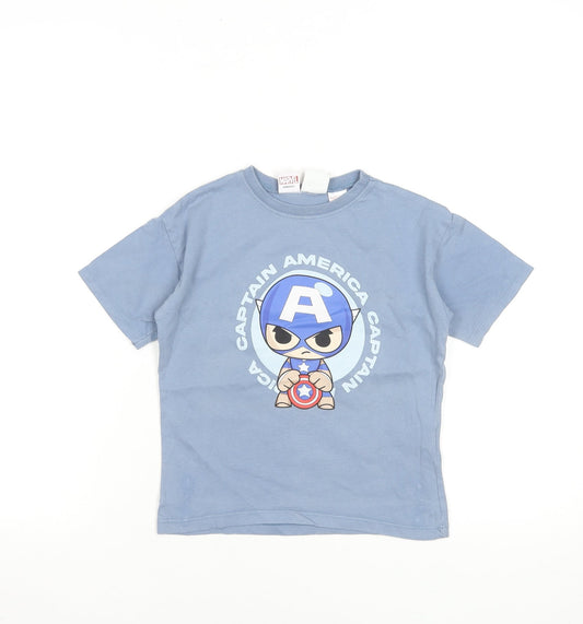 Boys UK Size 5 Years Zara Blue Basic T-Shirt