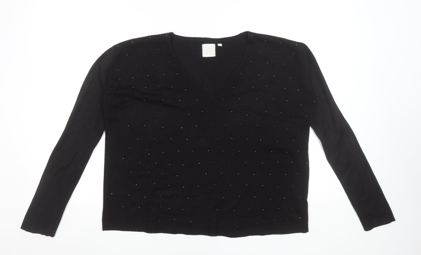 Womens UK Size S TOI DU MONDE Black Basic Blouse
