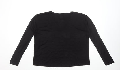 Womens UK Size S TOI DU MONDE Black Basic Blouse